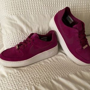 Pink Nike Velvet AF1s